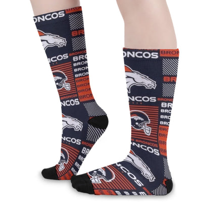 Denver Football Long Socks – breathable comfort wear, casual fan outfit, image 1.0