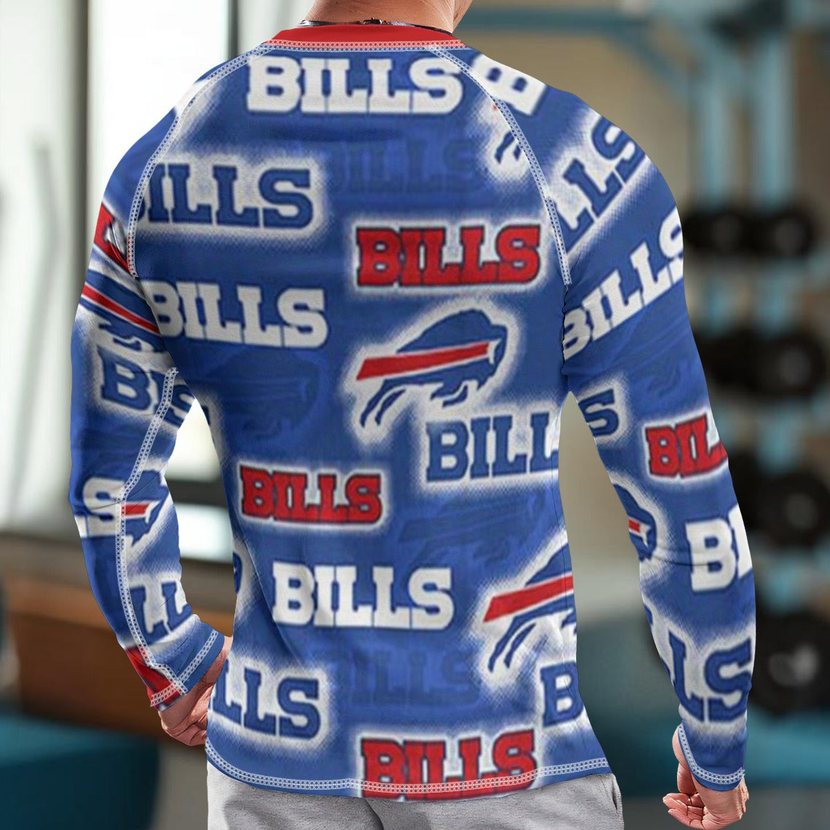 White Smoke Buffalo Bills Sports Long Sleeve T-Shirt