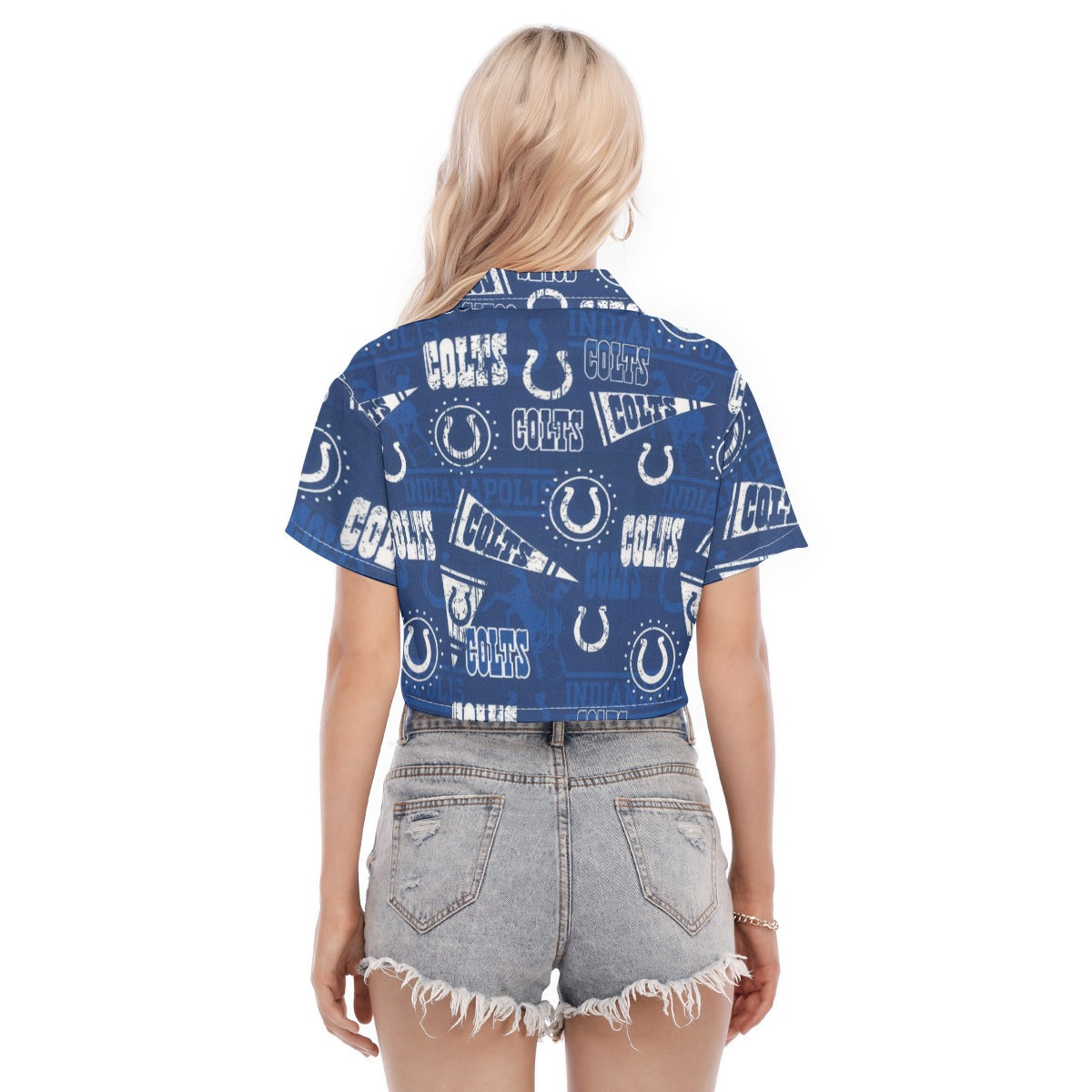 indianapolis-colts-womens-cropped-shirt blue white football outfit side view