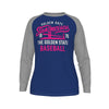 Golden Gate San Francisco Raglan Long Sleeve Shirt – Navy Blue and Gray Baseball Style – lightweight game day shirt, football shirt, image 1.0