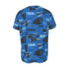 carolina-panthers-short-sleeve-t-shirt black blue football fabric breathable detail