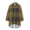 colorado buffaloes tartan plaid black gold women's chiffon shirt with elbow sleeve women tartan plaid game day shirt