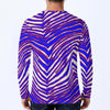White Smoke Buffalo Zebra Football Men’s Classic Long-Sleeve Henley Shirt – Retro Game Day Streetwear