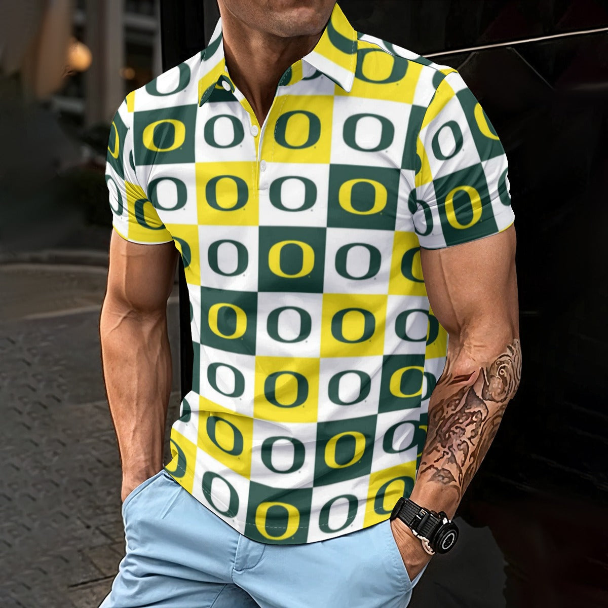 Oregon Ducks Men's Polo Shirt - Big Ten football apparel varsity sportswear product image 1.0
