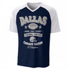 Dallas Football V Neck T Shirt Navy Blue and White – Game Day Fan Culture Tee – game day outfit, football shirt, image 1.0
