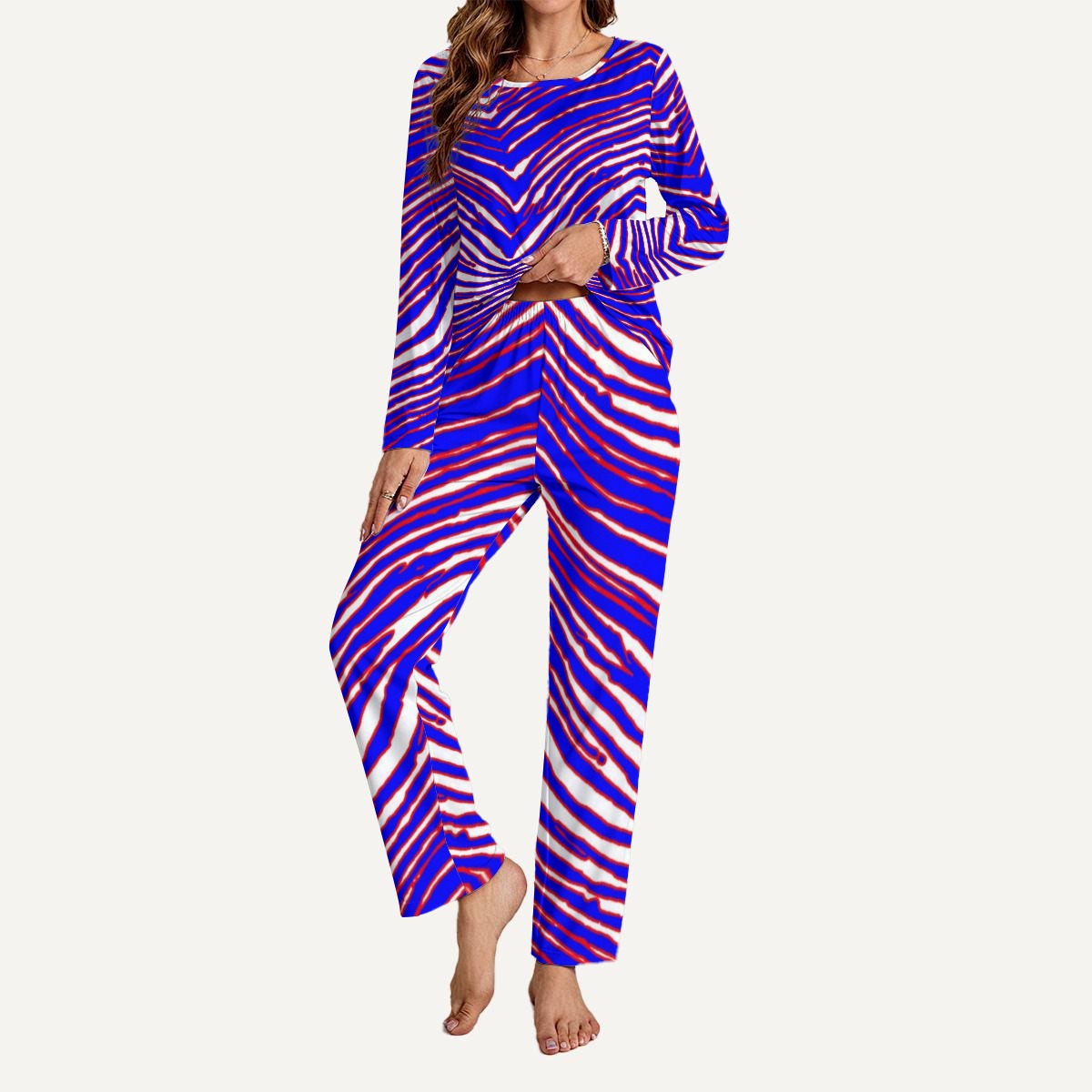 Buffalo Zebra Football Women’s Loungewear Set – Game Day Comfort Meets Streetwear Style