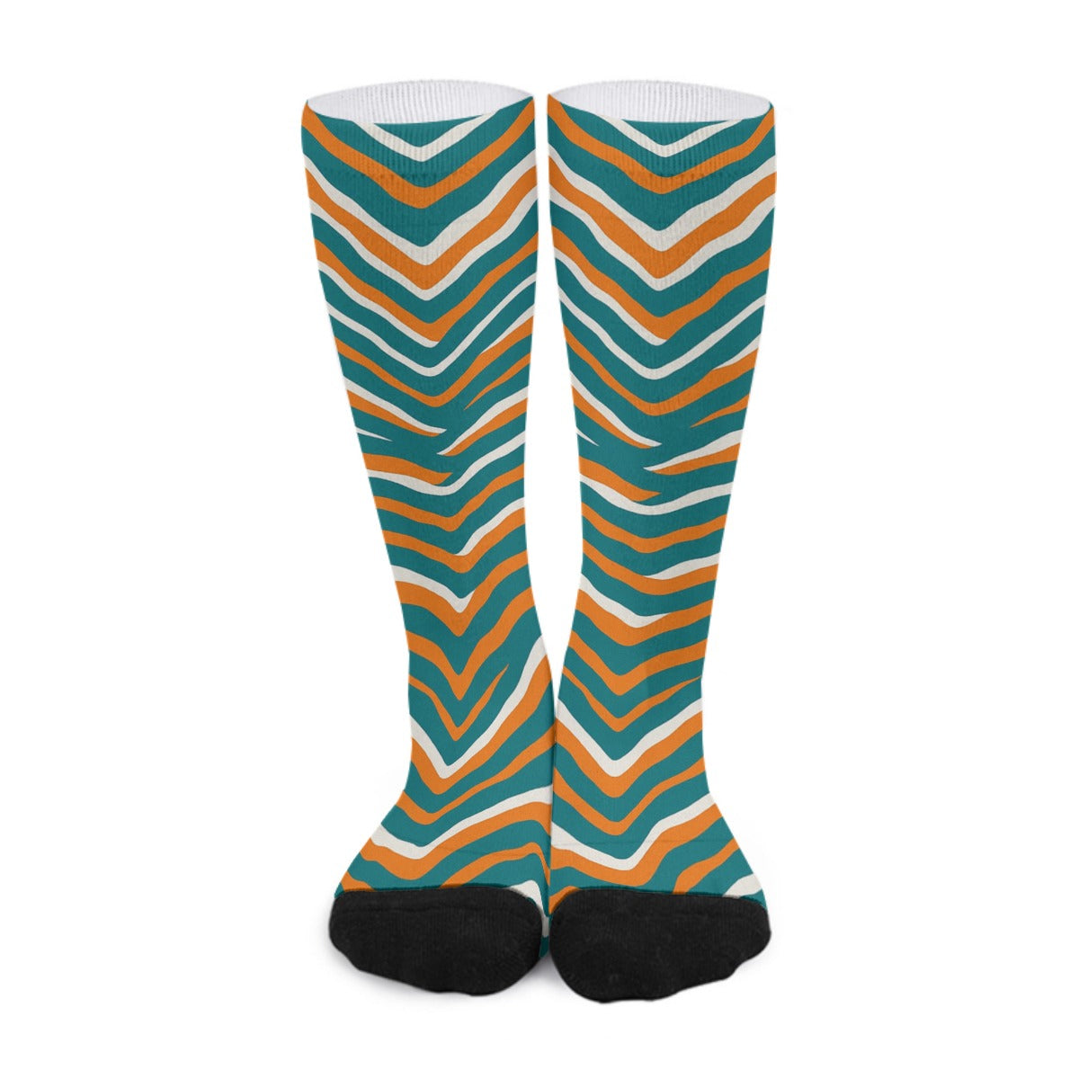 Miami Dolphins Zebra Long Socks