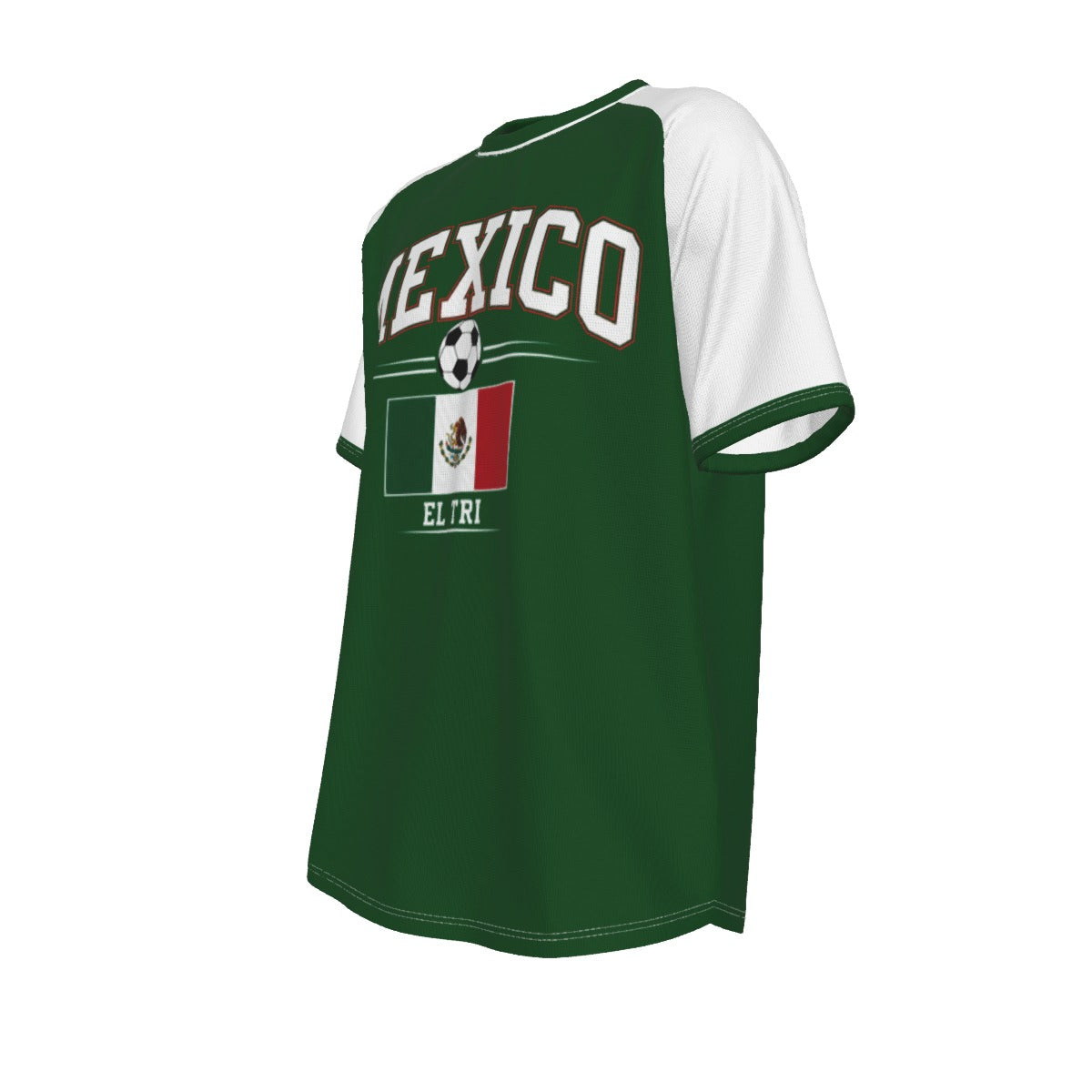 Mexico Soccer T-Shirt Green White – Mexico Football Shirt El Tri Fan Tee