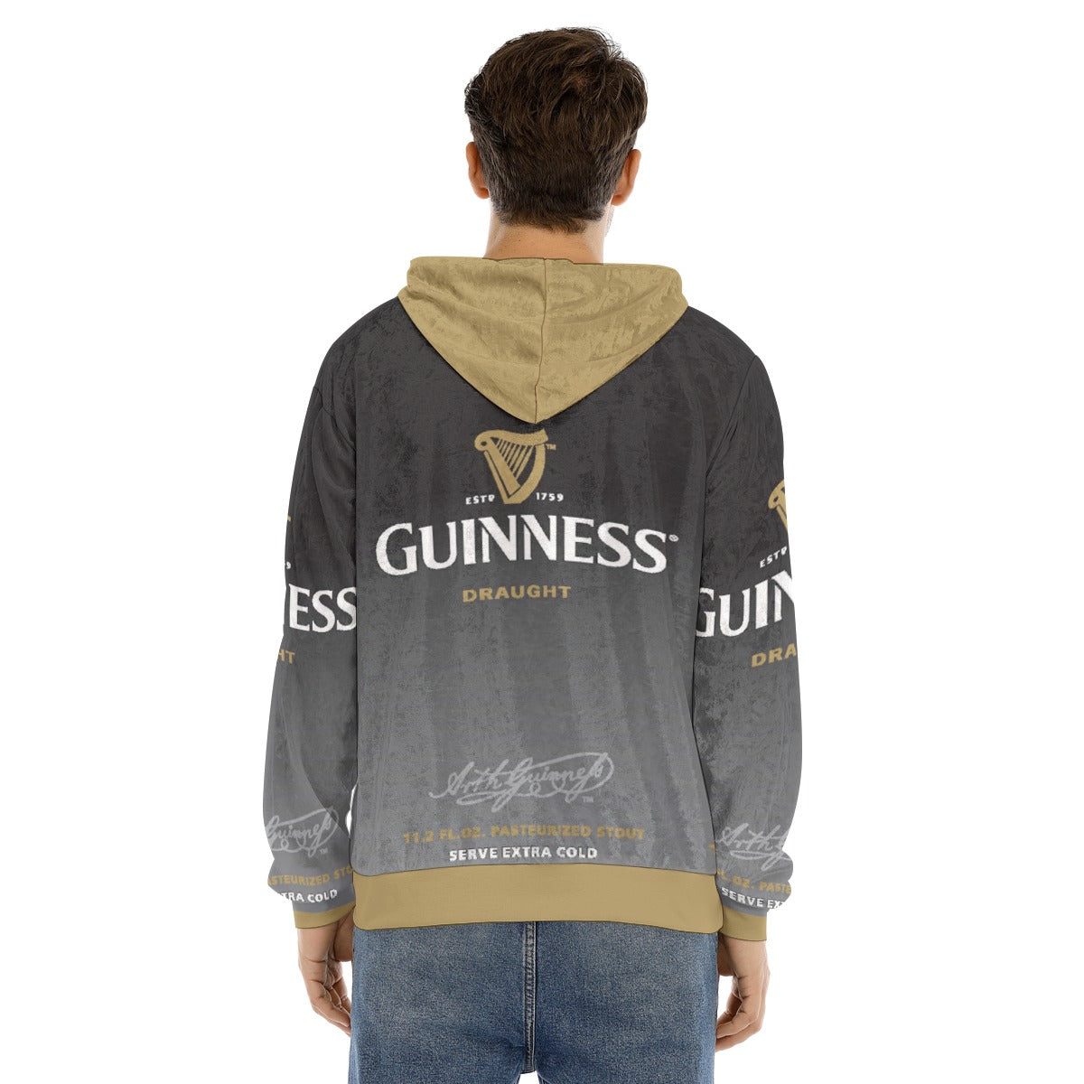 Vintage Irish Stout Beer Hoodie – Dark Pub Style 90s Streetwear Sweatshirt