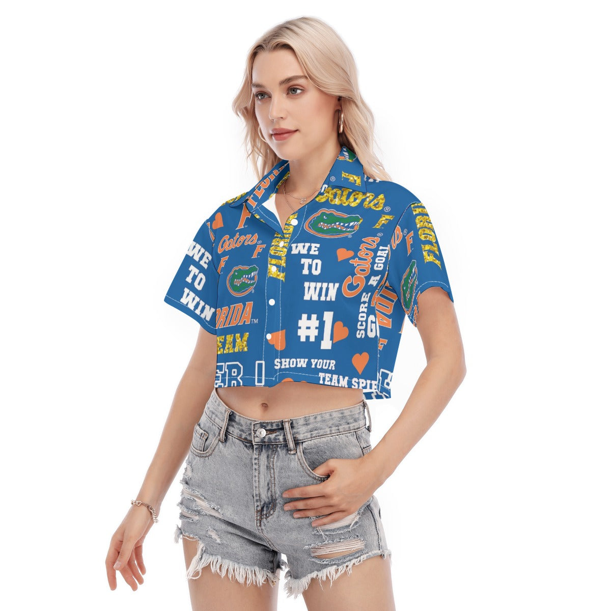 Florida Gators Women's Cropped Shirt - college football fan apparel sportswear product image 3.0