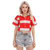 Austria flag football fans  Women's Cropped Shirt
