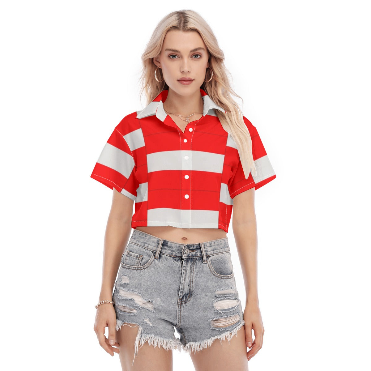 Austria flag football fans  Women's Cropped Shirt