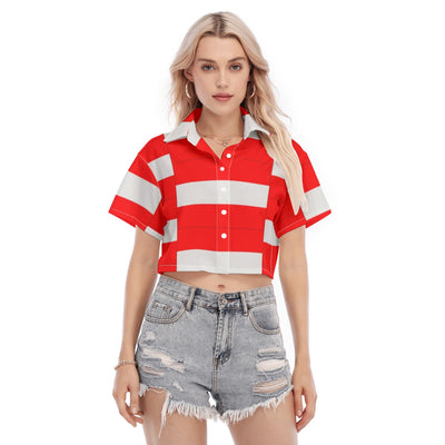 Austria flag football fans  Women's Cropped Shirt