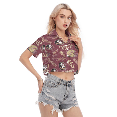 Florida State Seminoles Women's Cropped Shirt - ACC football apparel varsity sportswear product image 2.0