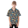 Jacksonville Jaguars Kid's Hawaiian Vacation Shirt teal black football back view game day look