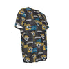 jacksonville-jaguars-short-sleeve-t-shirt teal black football close-up design detail