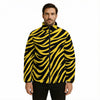 White Smoke Pittsburgh football yellow black  Warm Quilted Polyester Jacket