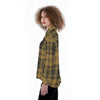 colorado buffaloes tartan plaid black gold  women tartan plaid game day shirt