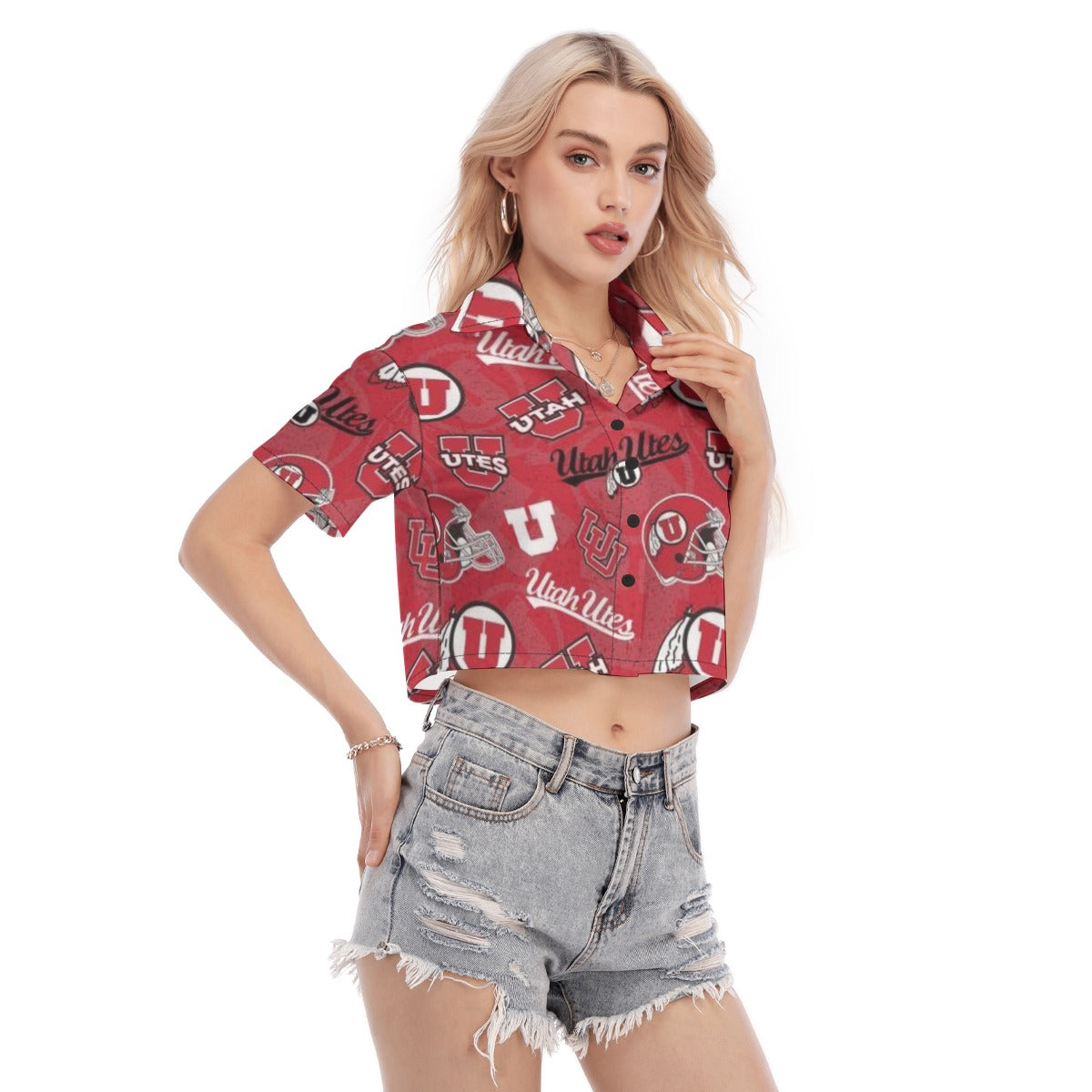 Utah Utes Women's Cropped Shirt varsity sportswear product image 2.0