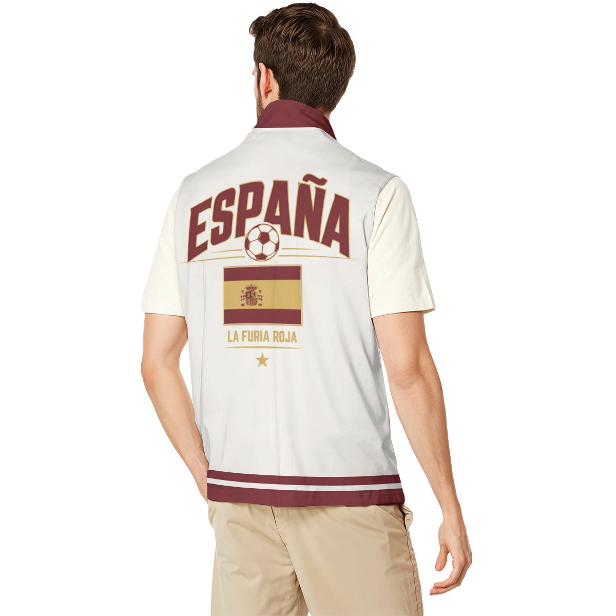 Spain football team España Stand-up Collar Vest streetwear fashion product image 2
