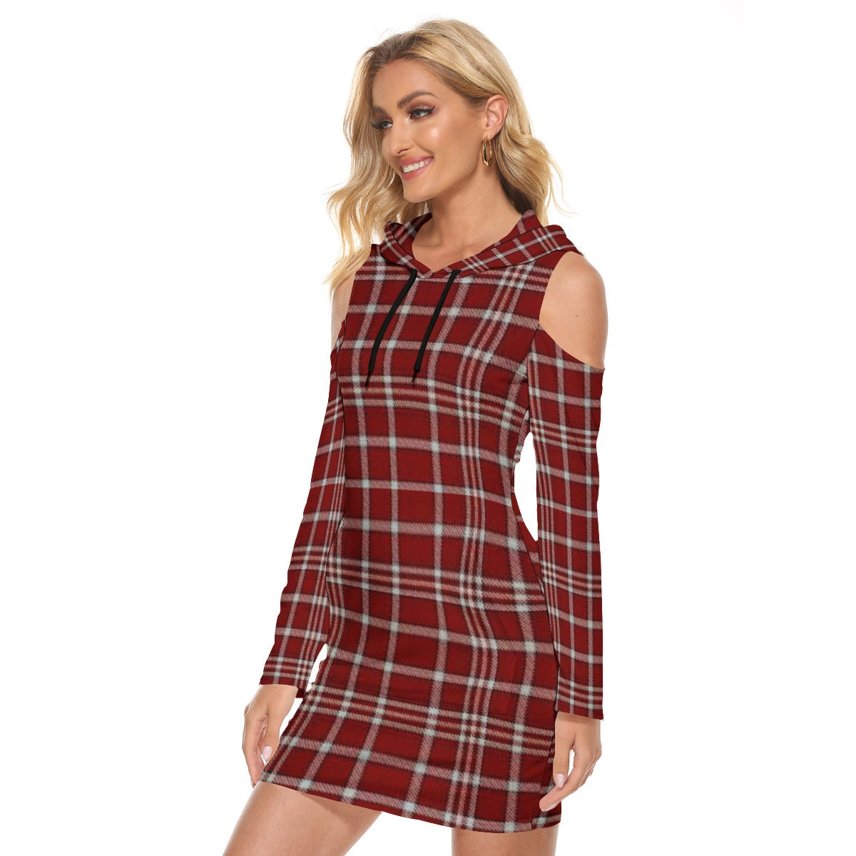 Alabama Crimson Tide Tartan Plaid Crimson White Women's Tight Dress streetwear fashion product image 4