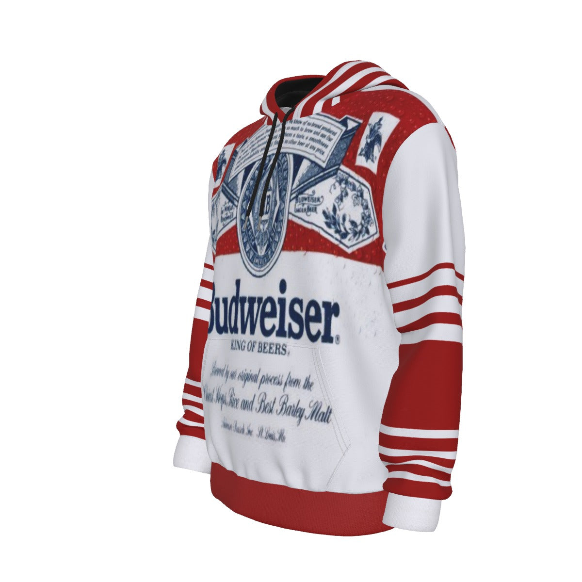 Vintage American Beer Label Inspired Hoodie – Retro 90s Hockey Style Streetwear Sweatshirt