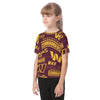 washington-commanders-kids-t-shirt burgundy gold football outfit fabric close-up