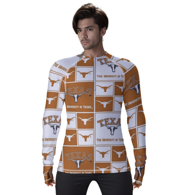Texas at Austin - Longhorns Thumb Hole Compression Shirt|210GSM – casual fan outfit, lightweight game day shirt, image 1.0
