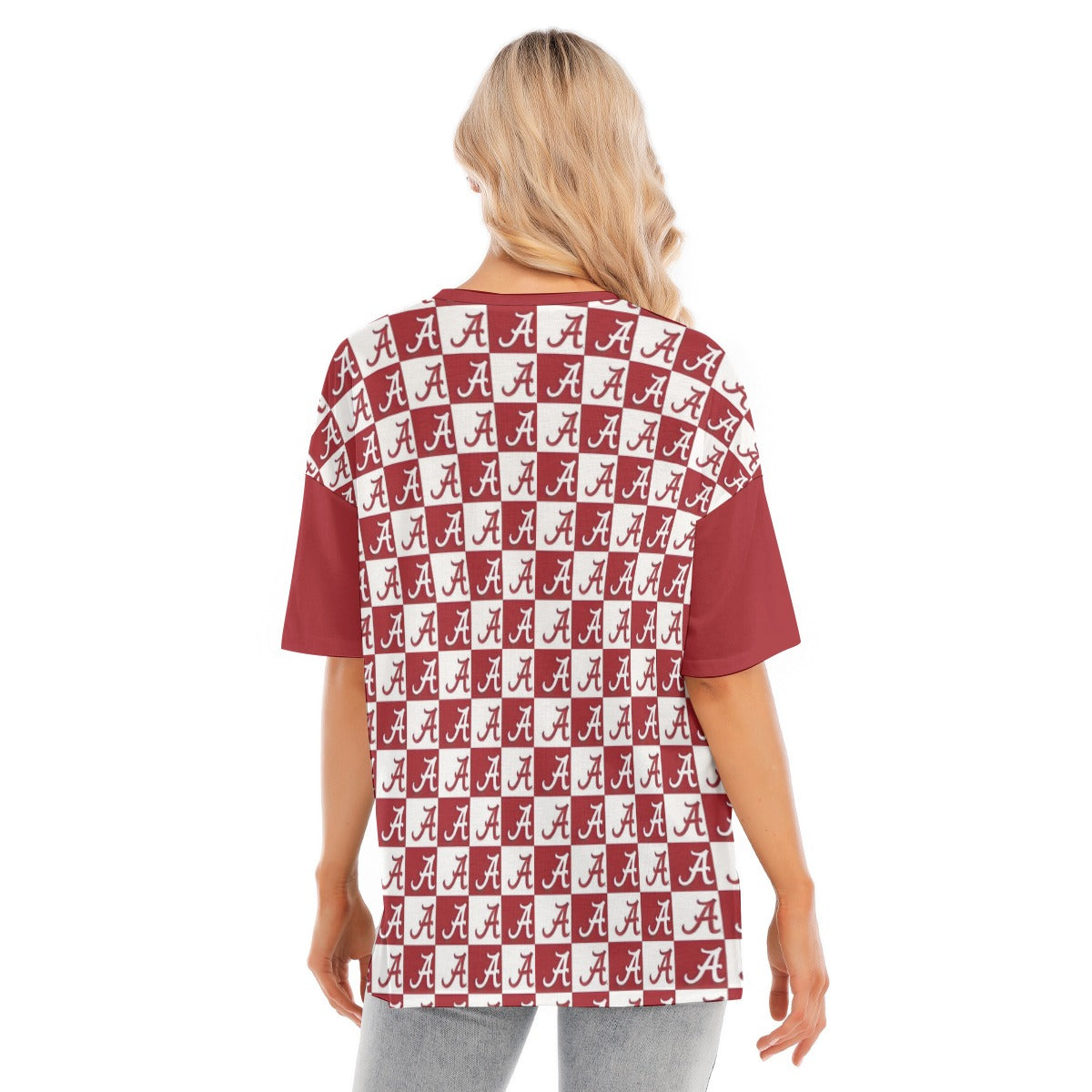 Alabama - Crimson Tide Women's Short Sleeves T-shirt With Hem Split White varsity sports apparel