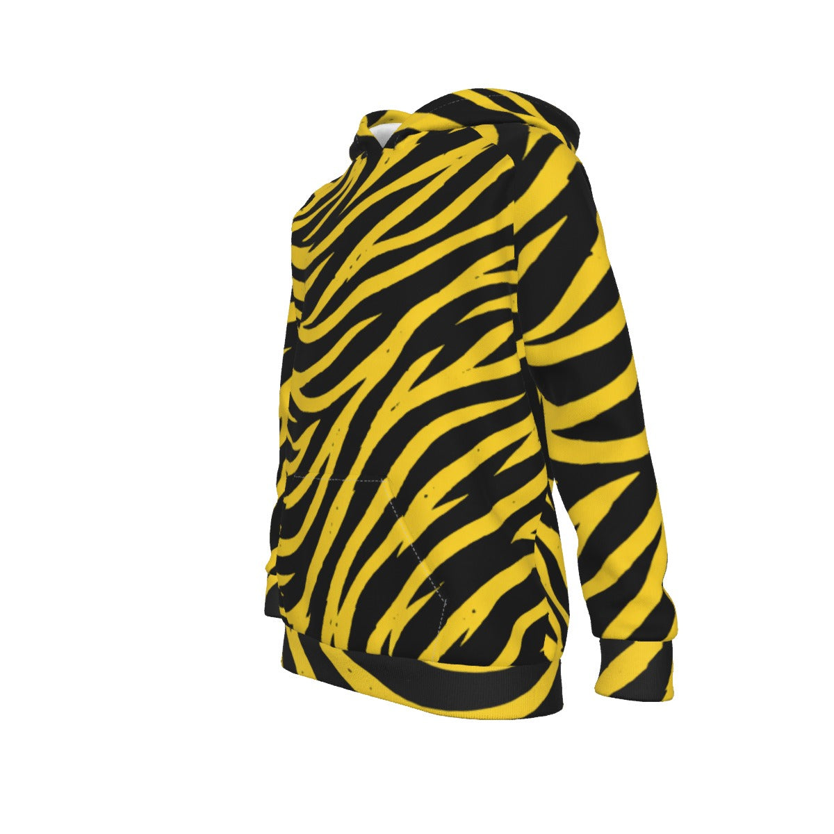 Pittsburgh Football Yellow Black Zebra Kid's Raglan Pullover Hoodie