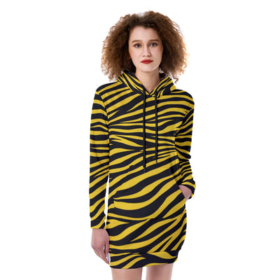 Pittsburgh Football Yellow Black Zebra Women’s Heavy Fleece Long Hoodie – Game Day Streetwear – breathable comfort wear, fan gear, image 1.0
