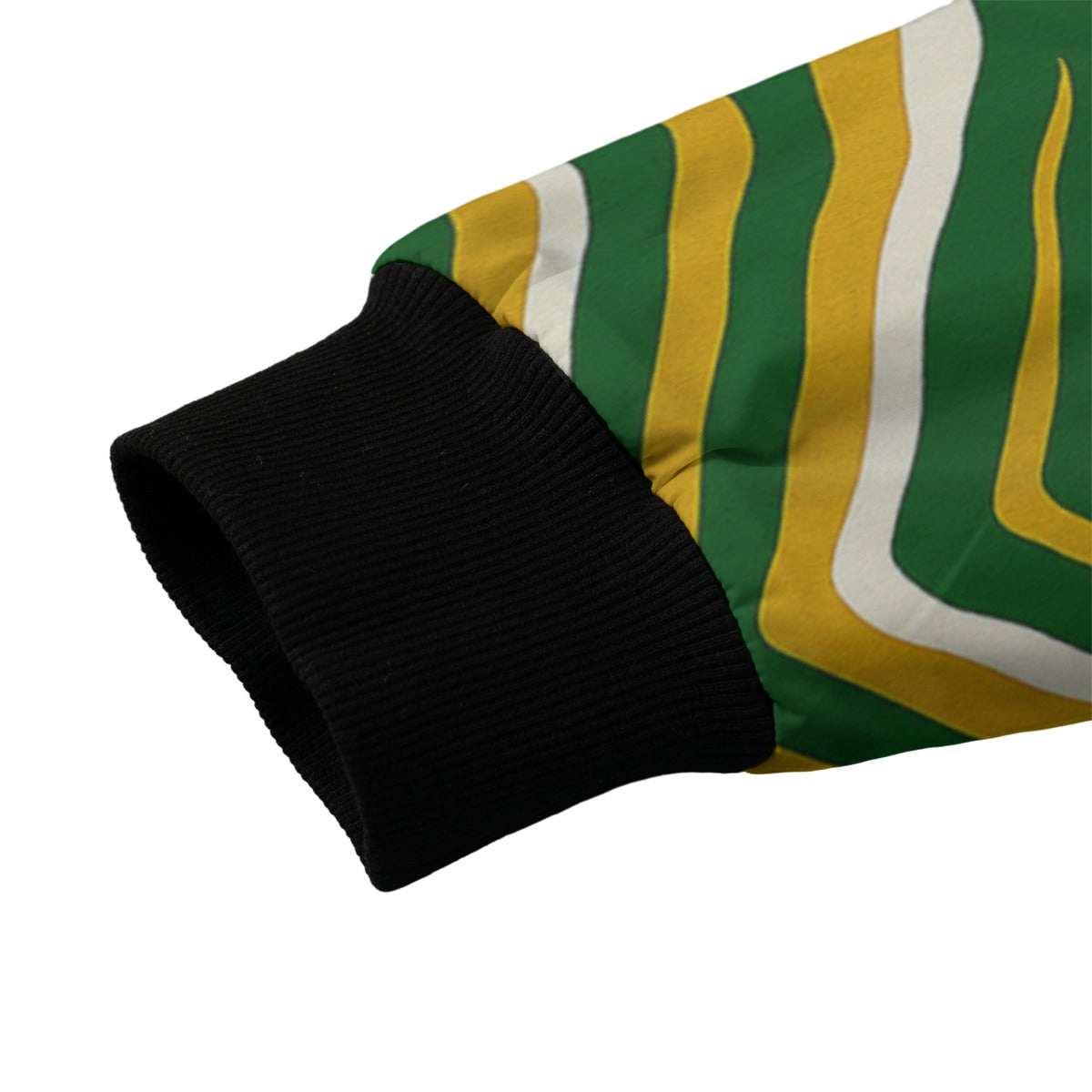 White Smoke Green Bay football yellow green zebra Fleece Jacket