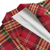 White Smoke San Francisco Football Plaid Blazer – Red and Gold Flat Lapel Casual Game Day Jacket