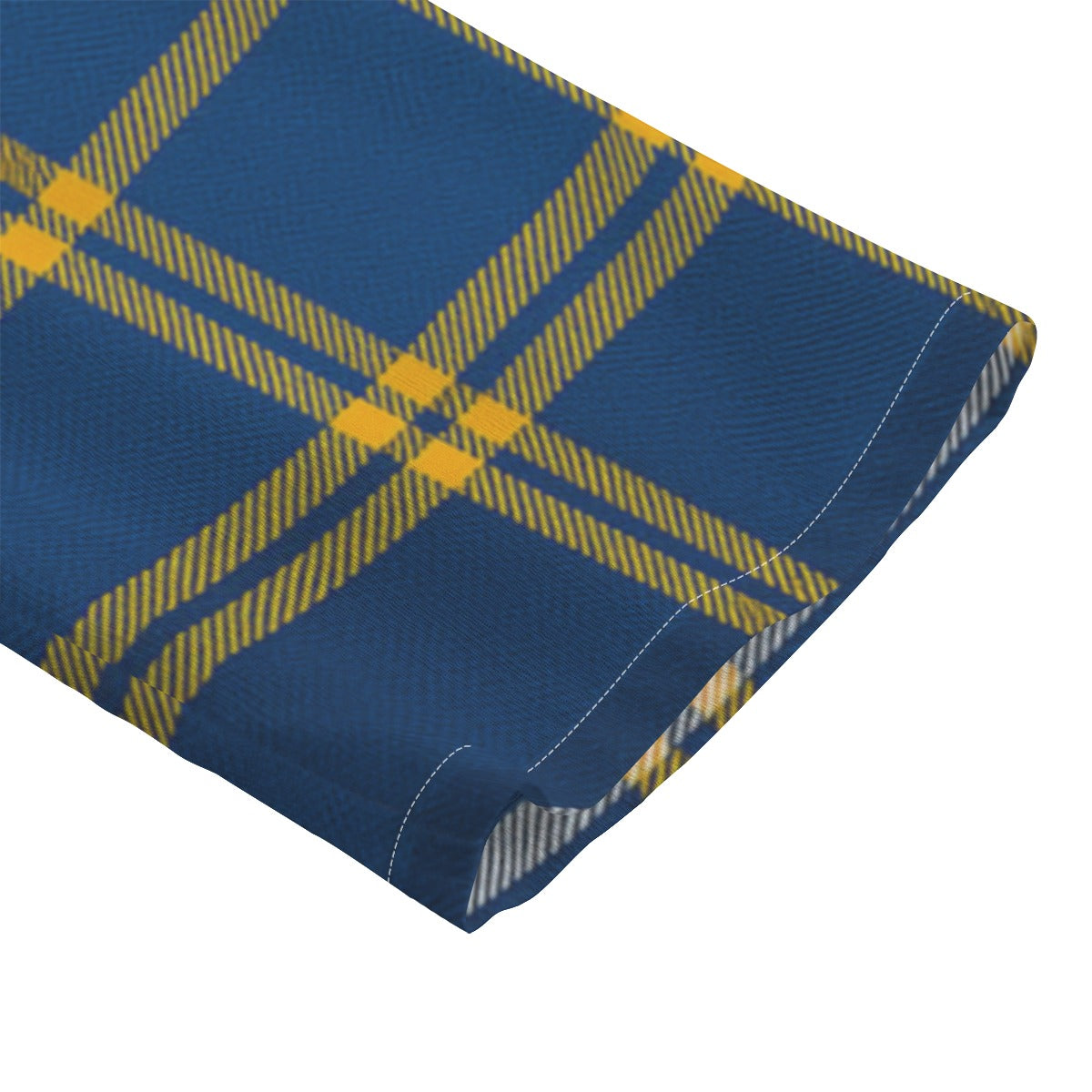 West Virginia Mountaineers Tartan Plaid Blue Gold Women's Chiffon Shirt With Elbow Sleeve
