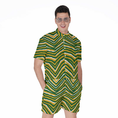 Green Bay football zebra Men's Rompers – sportswear style, fan gear, image 1.0