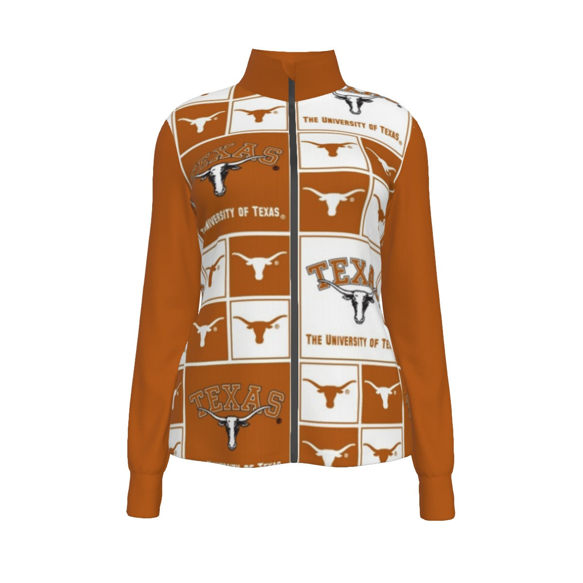Texas at Austin - Longhorns Women's Long Sleeve Thumbhole Jacket – casual fan outfit, lightweight game day shirt, image 1.0