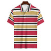 San Francisco Football Striped Men’s Polo Shirt – 180GSM Game Day Style – lightweight game day shirt, lightweight game day shirt, image 1.0