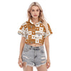 Texas Longhorns Women's Cropped Shirt White varsity sports apparel
