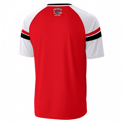 White Smoke San Diego California 1769 T-Shirt – Red White Black Coastal Streetwear Tee for Everyday Wear