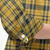 california golden bears tartan plaid oversized button up women shirt women's mid-length sleeve shirt women tartan plaid fashion