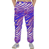 White Smoke Buffalo zebra game day football Men'S Thick Sweatpants