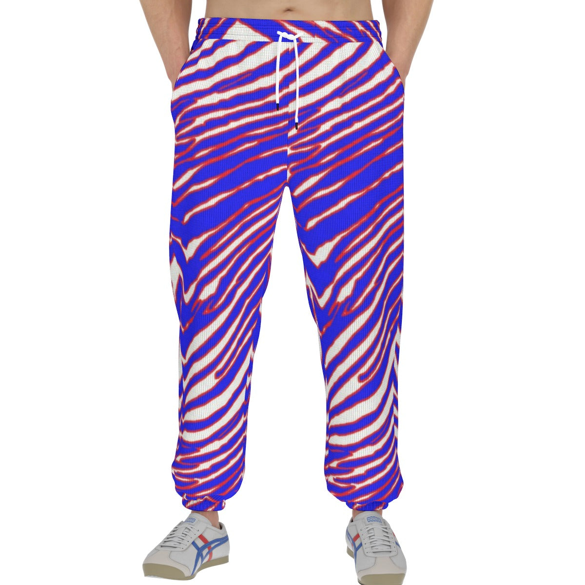 Buffalo zebra game day football Men'S Thick Sweatpants