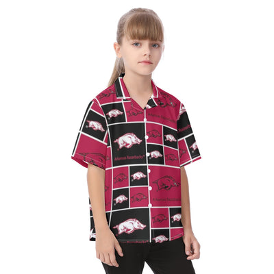 Arkansas Razorbacks Kid's Hawaiian Vacation Shirt varsity sportswear product image 2.0