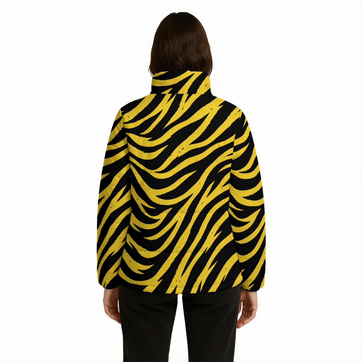 Pittsburgh football yellow black  Warm Quilted Polyester Jacket