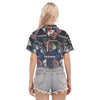 houston-texans-womens-cropped-shirt navy red football close-up design detail