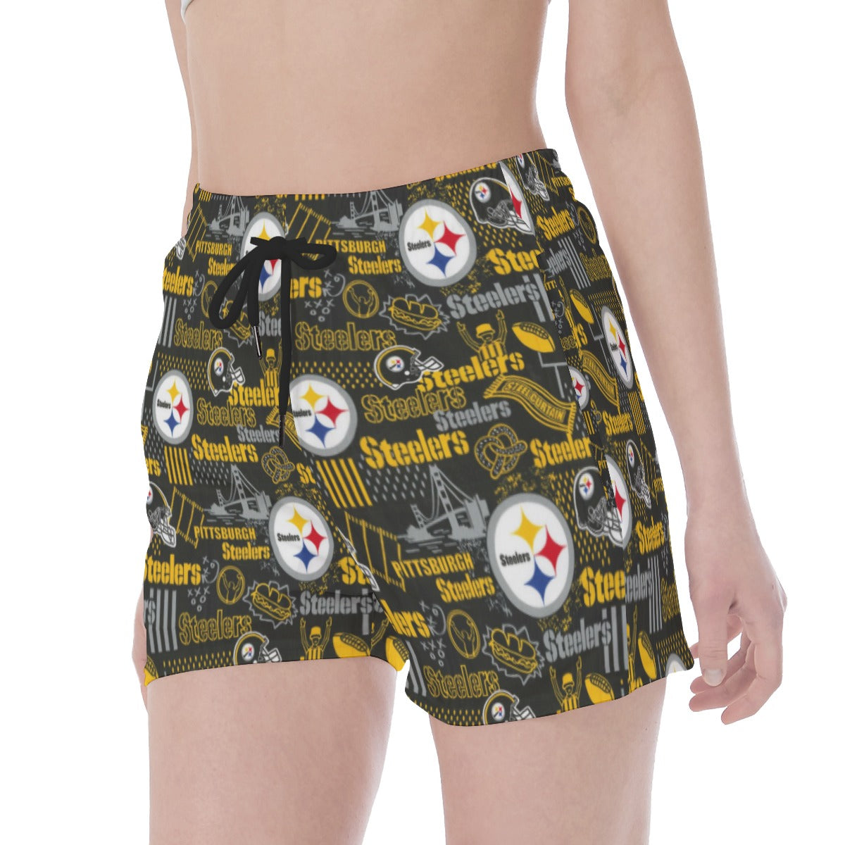 Pittsburgh Steelers Wide Waistband Sport Shorts streetwear fashion product image 3