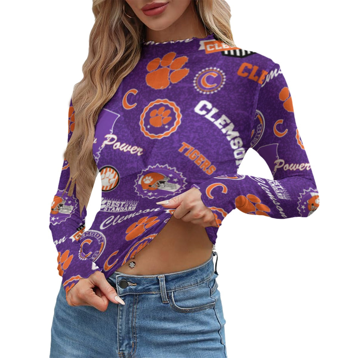 Clemson Tigers Women's Mesh T-shirt - ACC football apparel varsity sportswear product image 1.0