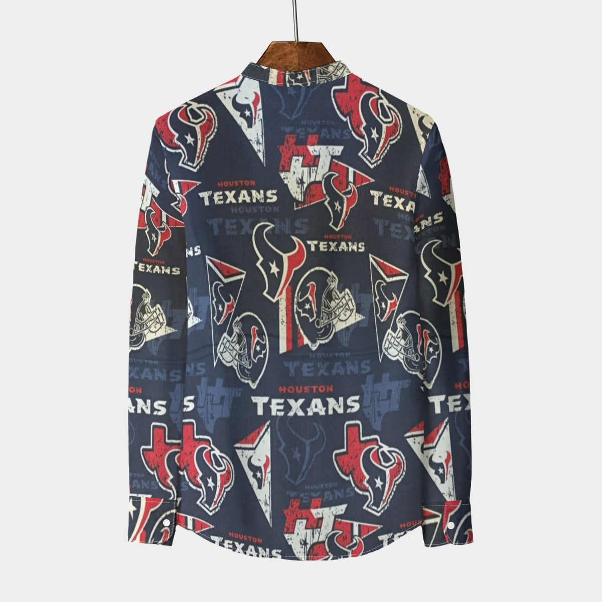 houston-texans-mens-stand-collar-shirt-with-long-sleeve-110gsm-imitation-flax navy red football fabric breathable detail