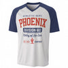 Phoenix Division 602 Varsity T-Shirt – White Navy Red Athletic City Streetwear Style – fan gear, nfl fan apparel, image 1.0