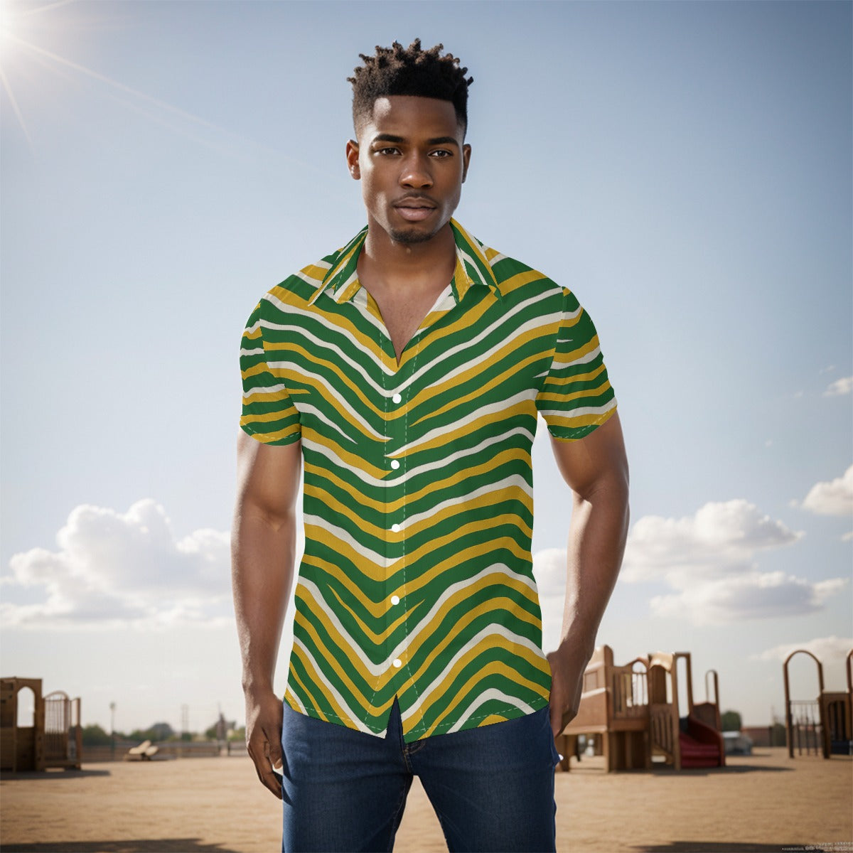 Green Bay Football Yellow Green Men’s Shirt – Game Day Streetwear – nfl fan apparel, sportswear style, image 1.0